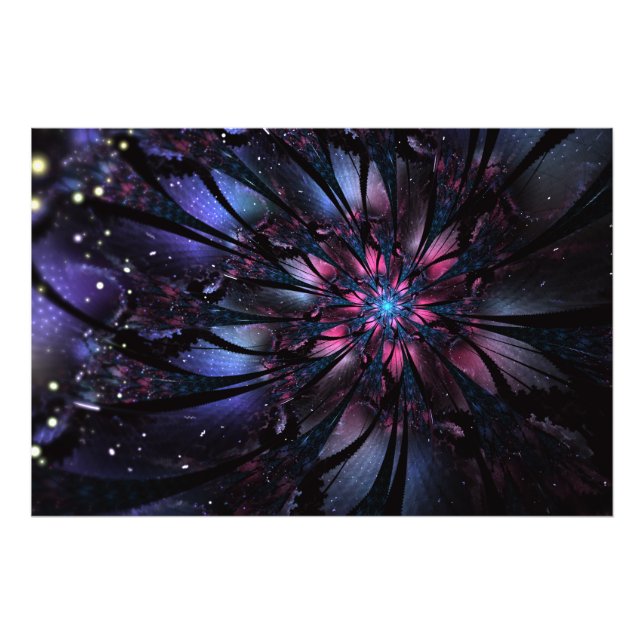 Foto design de flor fractal abstrato. (Frente)