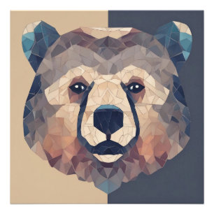Foto Design de Poli Inferior da Cabeça de Urso