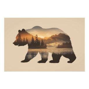 Foto Design de Silhueta de Urso com Modo de Exibição Su
