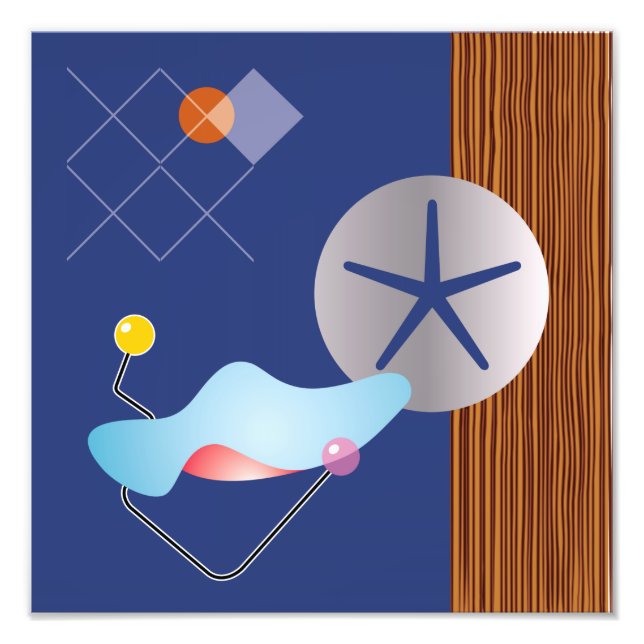 Foto Design moderno do século médio Eames Homage Impres (Frente)