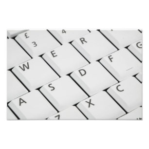 Foto Detalhe do Teclado Branco
