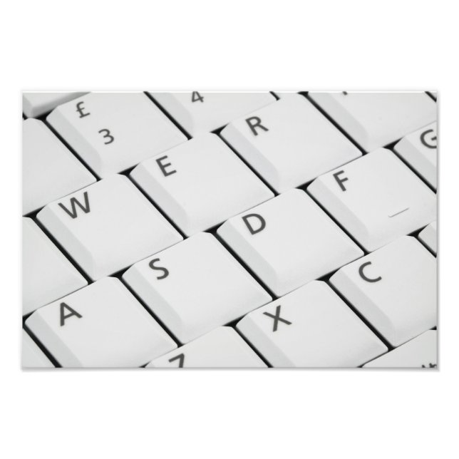 Foto Detalhe do Teclado Branco (Frente)
