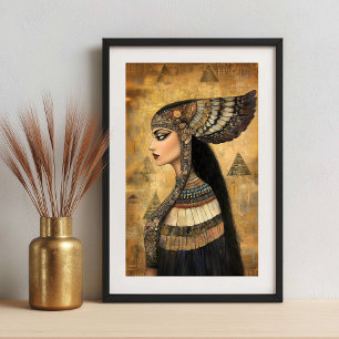 Foto Deusa Ísis: Poster Egípcio em Ouro Art Nouveau