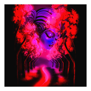 Foto Deusa Neon na Floresta Encantada