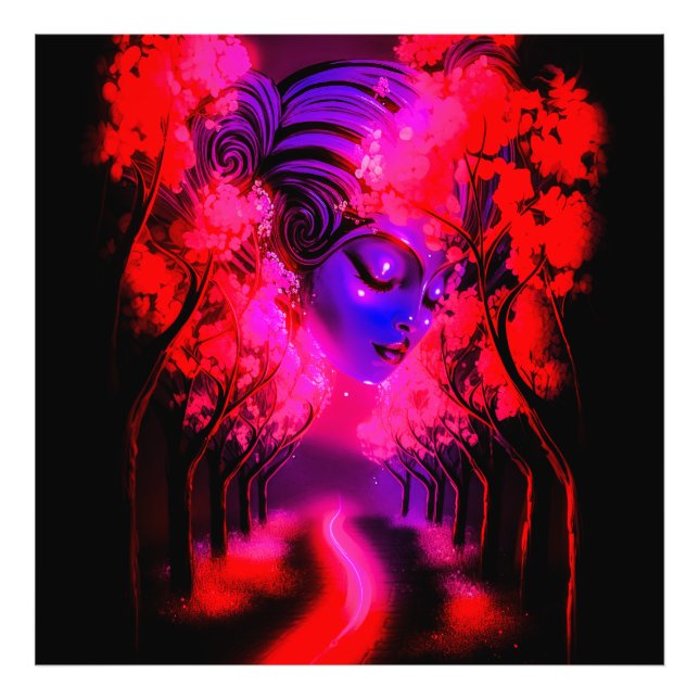 Foto Deusa Neon na Floresta Encantada (Frente)