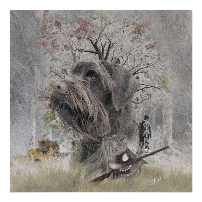 Foto Deutsch Drahthaar Photo Impressão (Frente)