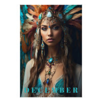 *~* DEZEMBRO Boho Headdress Zircon Turquoise AP53