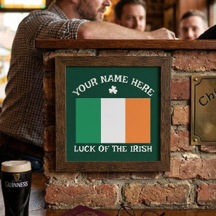 Foto Dia de São Patrício Bandeira da Irlanda Nome Perso