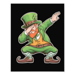 Foto Dia de São Patrício Dab Dabbing Leprechaun Em Verd