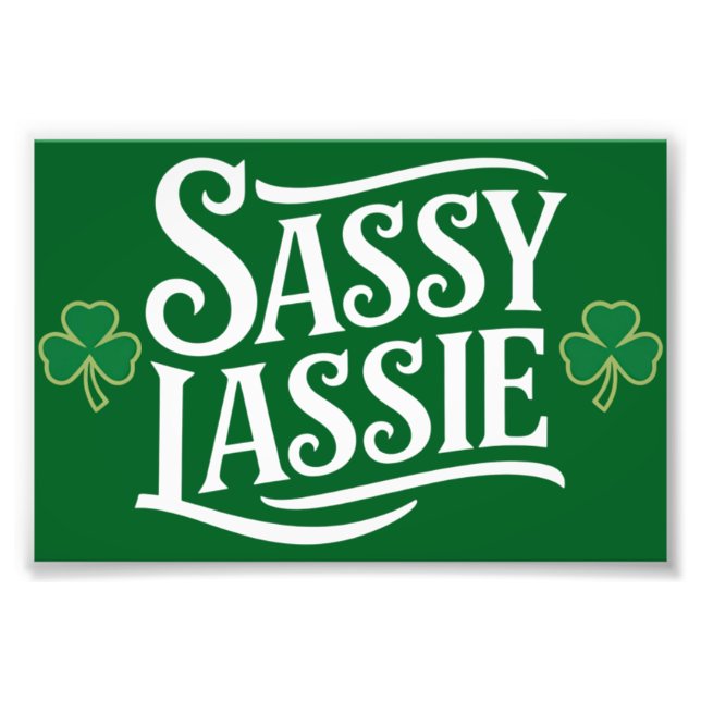 Foto Dia de São Patrício Sassy Lassie Engraçado Irish G (Frente)