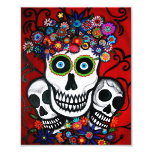 Foto Dia dos crânios do mexicano 3 da pintura