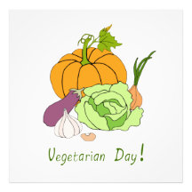Dia Mundial do Vegetariano Minimalista Fofo   