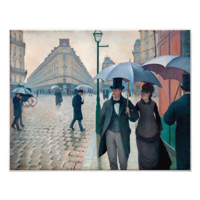 Foto Dia Rainy da Rua Paris | Gustave Caillebotte | (Frente)