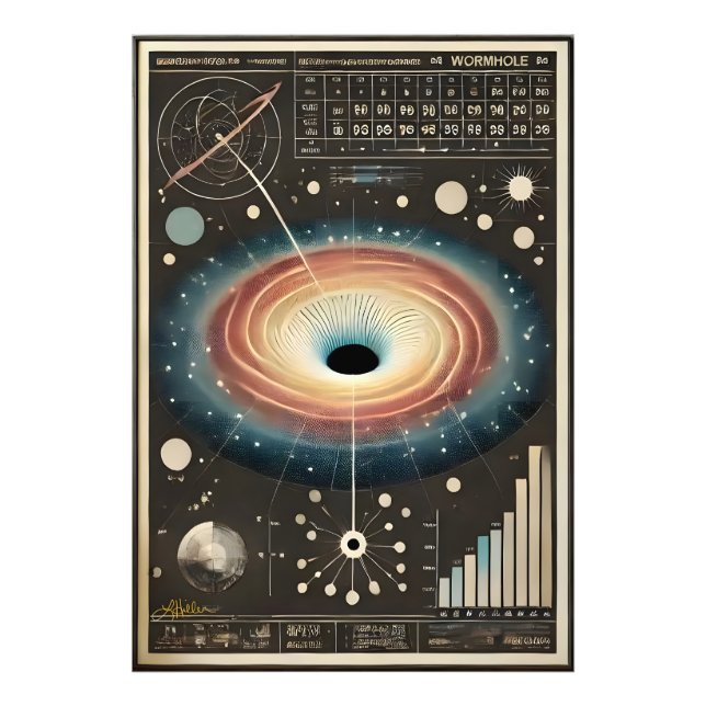 Foto Diagrama de Buraco de Minhoca da Era Espacial (Frente)