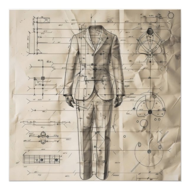 Foto Diagrama de Vintagem de Ajuste (Frente)