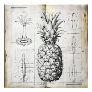 Foto Diagrama Monocromático do Ananás