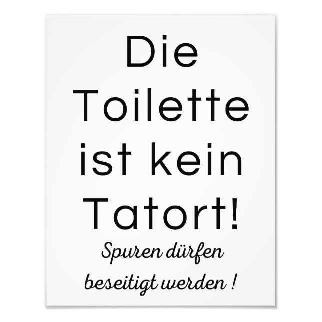 Foto Digitales WC Poster Toilette Gästeklo Lustig, Bade (Frente)
