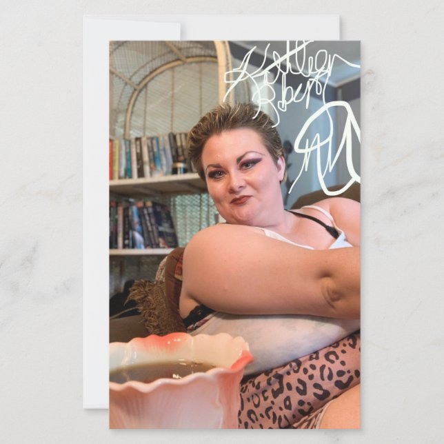 Foto Digitalmente Autografada De Mim Em Folha De P (Frente)