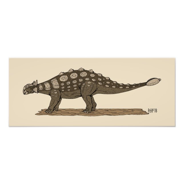 Foto Dinossauro Cretáceo Ankylosaurus (Frente)