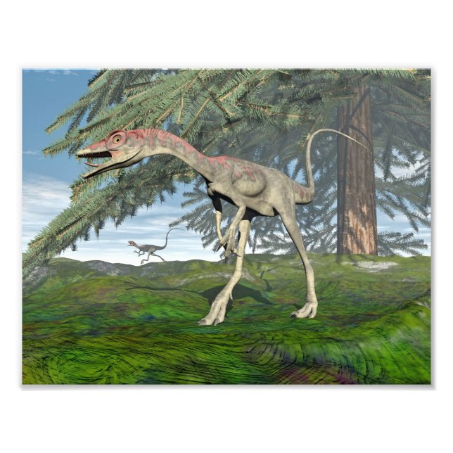 Foto dinossauros Compsognathus - renderização 3D (Frente)