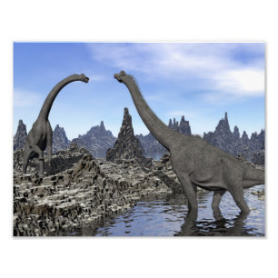 Foto Dinossauros do braquiossauro - renderização 3D