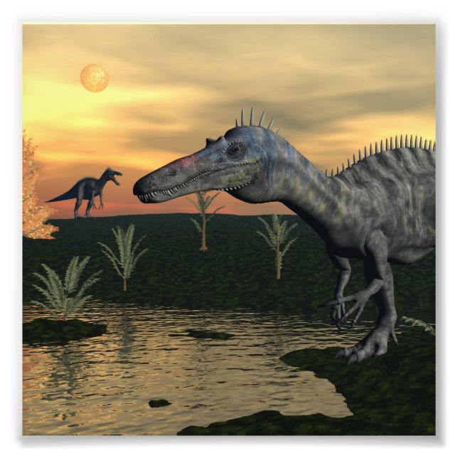 Foto dinossauros Suchomimus - renderização 3D (Frente)