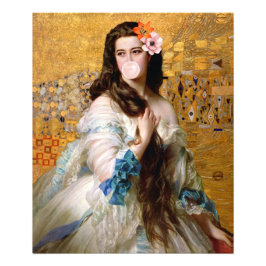 Foto Diva de Chiclete com Duas Flores em Dourado