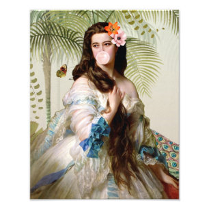 Foto Diva de chiclete tropical de fundo