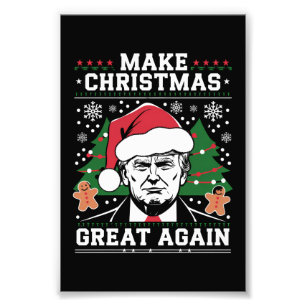 Foto Divertido Trump 2024 Faça o Natal Grande Novamente