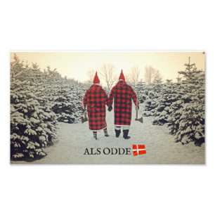 Foto Divertido Winter Als Odde/Denmark Photo Impressão!