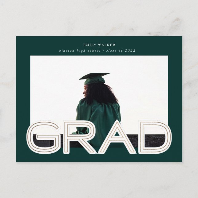 foto do anúncio de graduação em negrito dourado (Frente)