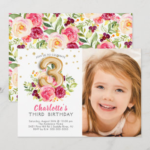 Foto do balão Foto do terceiro convite de aniversá