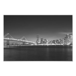 Foto do branco do preto da noite de San Francisco