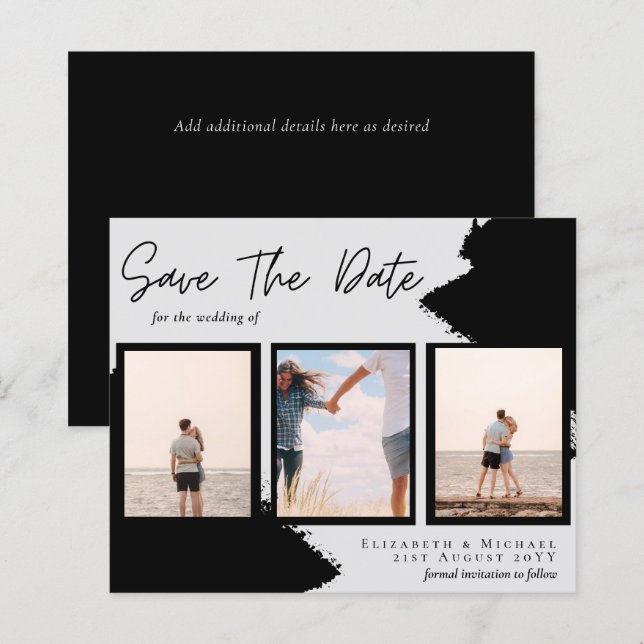 Foto do BUDGET Colagem Salvar Data Casamento Moder (Frente/Verso)