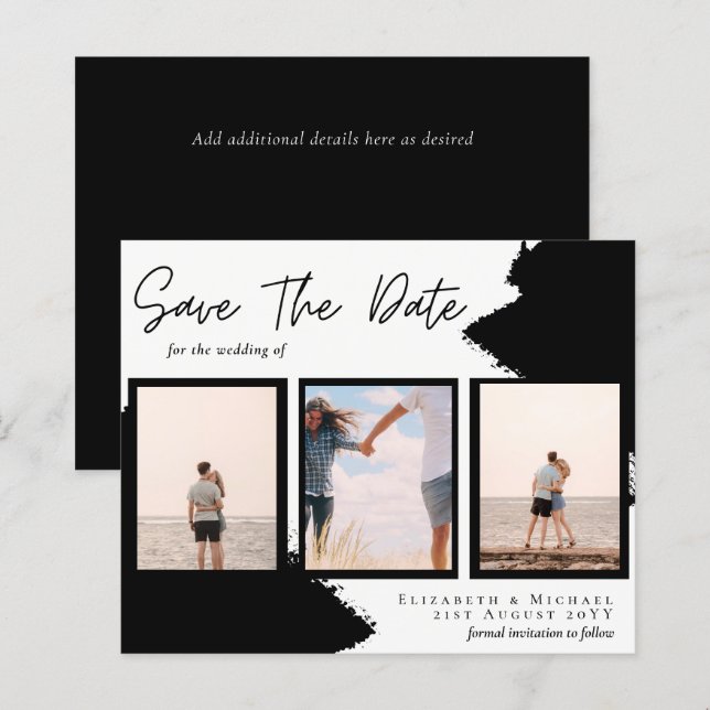 Foto do BUDGET Colagem Salvar Data Casamento Moder (Frente/Verso)