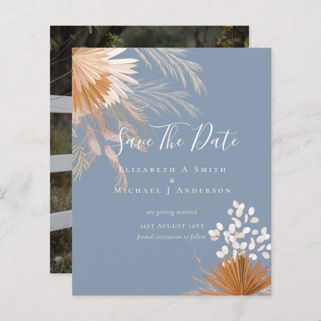 Foto do BUDGET Salvar Datas PAMPAS Grass Terracott (Frente/Verso)