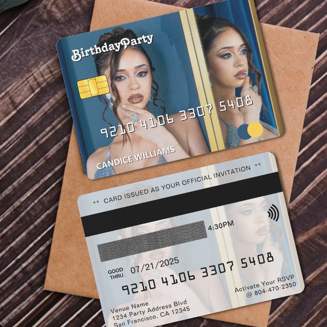 Foto do Cartão de Crédito em Festa de Aniversário (Credit Card Photo Birthday Party
)