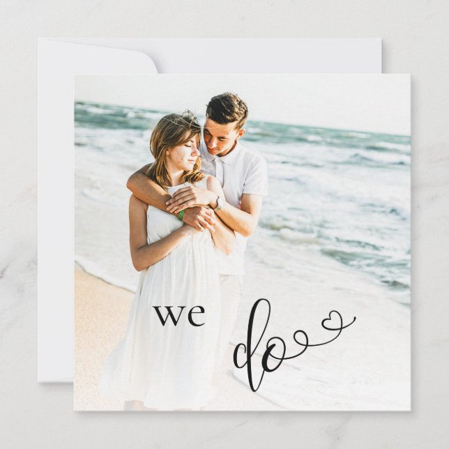 *~* FOTO DO Casal QR RSVP - Convite de Casamento A (Frente)