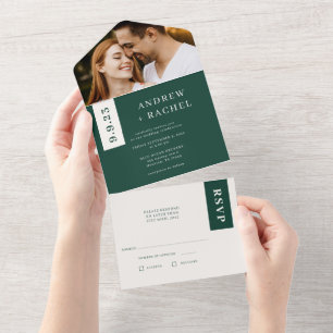 Foto do Casamento outono Emerald Green Blocks