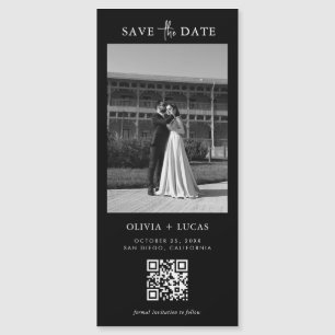 Foto do Código QR Casamento Magnético Preto Salva 