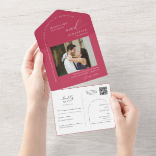 Foto do Código QR de Arch Mínimo Magenta Moderno E