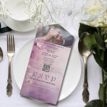 Foto do Código QR Floral de Lilac Elegante Minimal