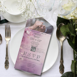 Foto do Código QR Floral de Lilac Elegante Minimal