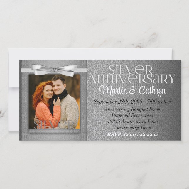 Foto do convite de aniversário de 25 anos de casam (Frente)