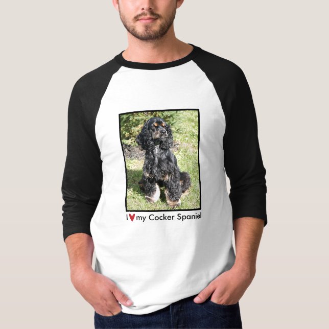 Foto do coquetel Spaniel na camisa de manga longa (Frente)