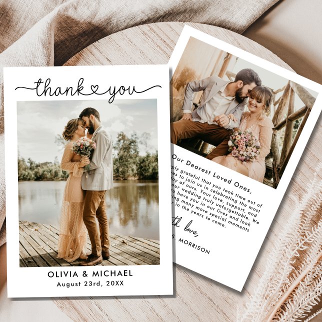 Foto do Coração de Casamento Simples Cartões de ag (Criador carregado)