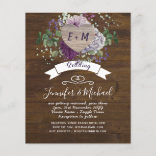 Foto do Coração Russo Púrpura Blue Floral Country 