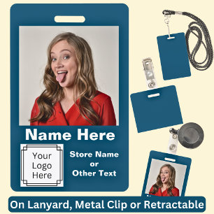 Foto do Crachá da Equipe Nome e Logotipo da Loja