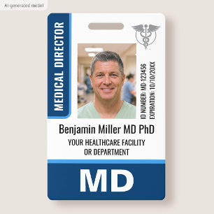 Foto do Crachá de Identificação do Médico Logotipo