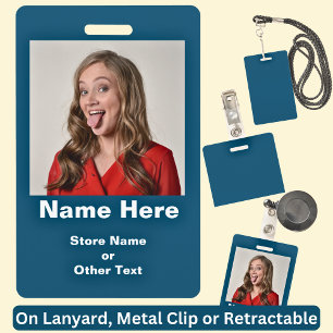 Foto do Crachá do Funcionário com Nome da Loja